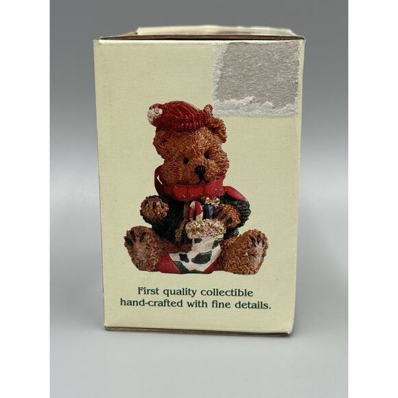 Heart Patch Place Bear W/ Christmas Stocking Toy Plane First Edition 1996 Figure - Picture 11 of 11